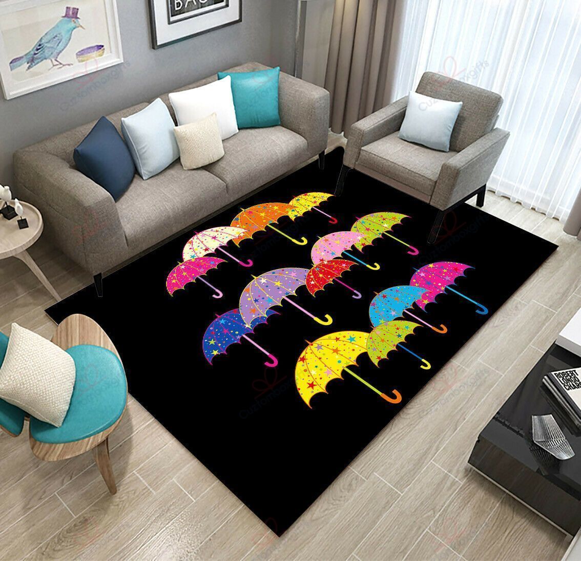 Colorful Umbrella Rug Sport Decor Gift Floor Decor Living Room Carpet Rug Area Rug - 66100a59959a Colorful Rectangle Area Rug