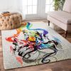Colorful Wolf Rug Sport Decor Gift Floor Decor Living Room Carpet Rug Area Rug - d160497f73c6 Wolf Rectangle Area Rug