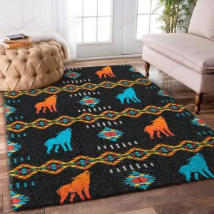 Colorful Wolf Native American Rug Sport Decor Gift Floor Decor Living Room Carpet Rug Area Rug - ea2d70fedf93 Native American Rectangle Area Rug