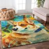 Corgi Rug Sport Decor Gift Floor Decor Living Room Carpet Rug Area Rug - bea58177b658 Corgi Rectangle Area Rug