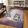 Corgi I Love You To The Moon And Back Rug Sport Decor Gift Floor Decor Living Room Carpet Rug Area Rug - e1cfcf6b6f8a Corgi Rectangle Area Rug