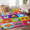 Cute Dog Faces Rug Sport Decor Gift Floor Decor Living Room Carpet Rug Area Rug - cc8dc96594a1 Dog Rectangle Area Rug