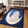 Cute Hare Mom With Kid Rug Sport Decor Gift Floor Decor Living Room Carpet Rug Area Rug - 512fcaf5fa5c Mom Rectangle Area Rug