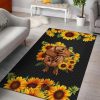 Dachshund Sunflower Rug Sport Decor Gift Floor Decor Living Room Carpet Rug Area Rug - b280b7c17db1 Dachshund Rectangle Area Rug