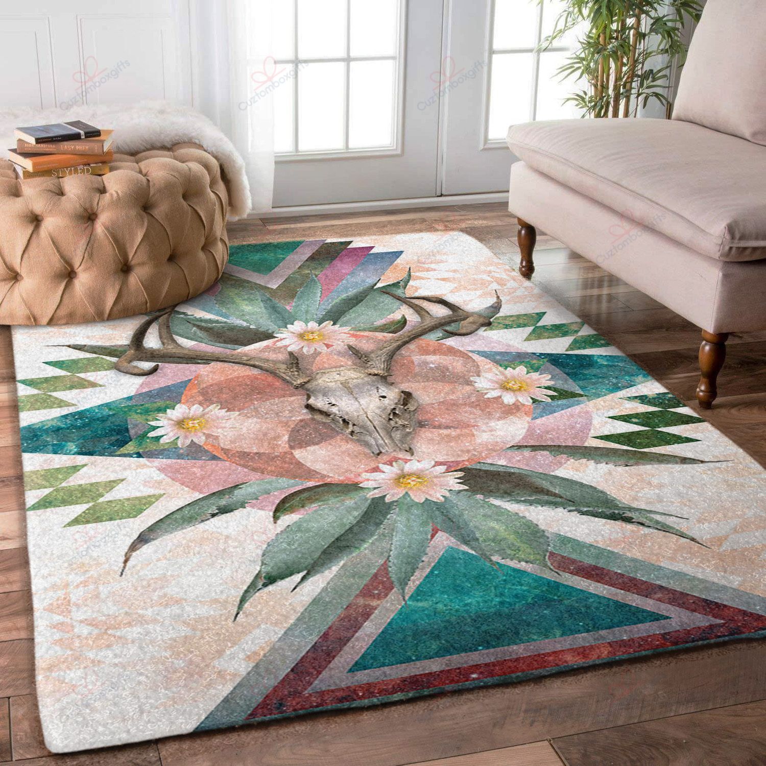 Deer Skull Mandala Rug Sport Decor Gift Floor Decor Living Room Carpet Rug Area Rug - 9adc2003f962 Deer Skull Mandala Rug Sport Decor Gift Floor Decor Living Room Carpet Rug Area Rug - 9adc2003f962 Skull Rectangle Area Rug