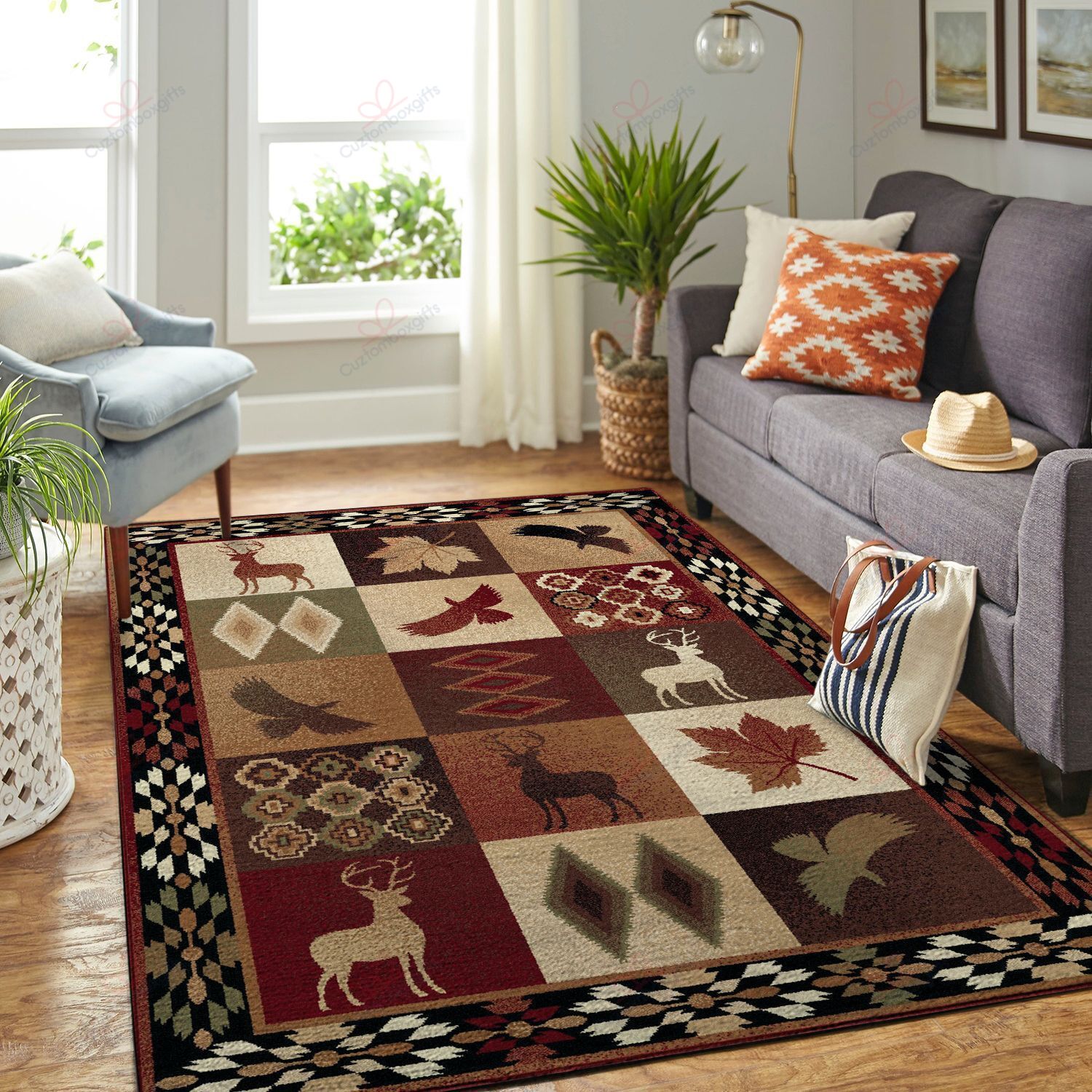 Deer Symbols Rug Sport Decor Gift Floor Decor Living Room Carpet Rug Area Rug - fdf7293da4a2 Deer Symbols Rug Sport Decor Gift Floor Decor Living Room Carpet Rug Area Rug - fdf7293da4a2 Deer Rectangle Area Rug