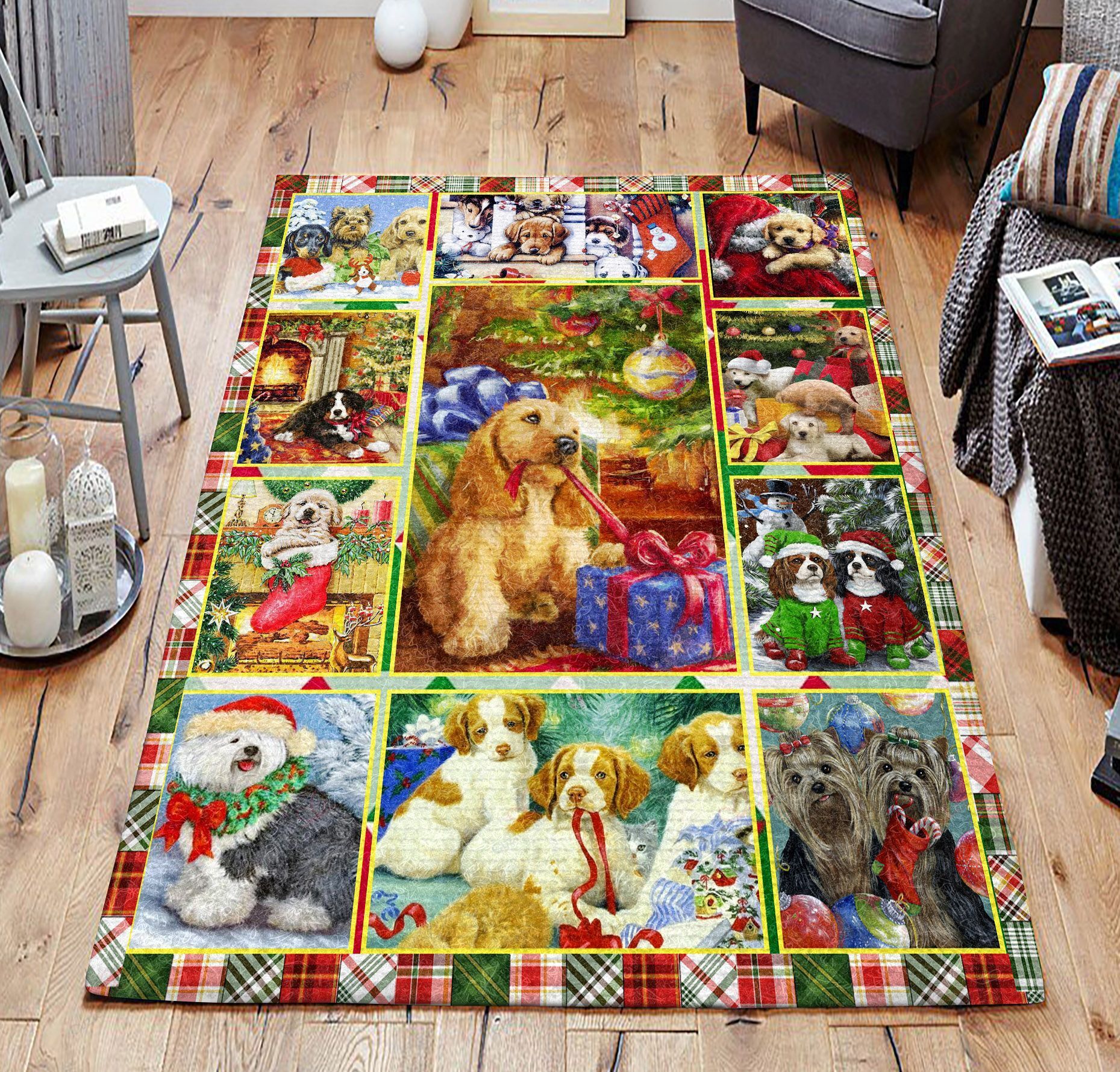 Dog In Christmas Rug Sport Decor Gift Floor Decor Living Room Carpet Rug Area Rug - 23c0e8fa7085 Dog In Christmas Rug Sport Decor Gift Floor Decor Living Room Carpet Rug Area Rug - 23c0e8fa7085 Dog Rectangle Area Rug