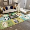 Doggy Family Breeds Rug Sport Decor Gift Floor Decor Living Room Carpet Rug Area Rug - 2306c8acd438 Dog Rectangle Area Rug