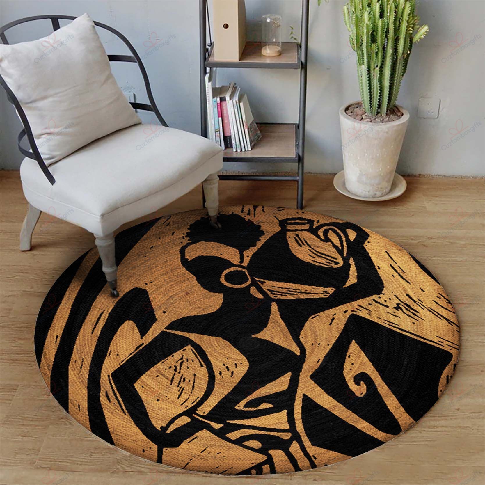 Africa Woman Round Carpet Floor Rug Living Room Bedroom Decor Round Area Rug Carpet Africa Woman Round Carpet Floor Rug Living Room Bedroom Decor Round Area Rug Carpet