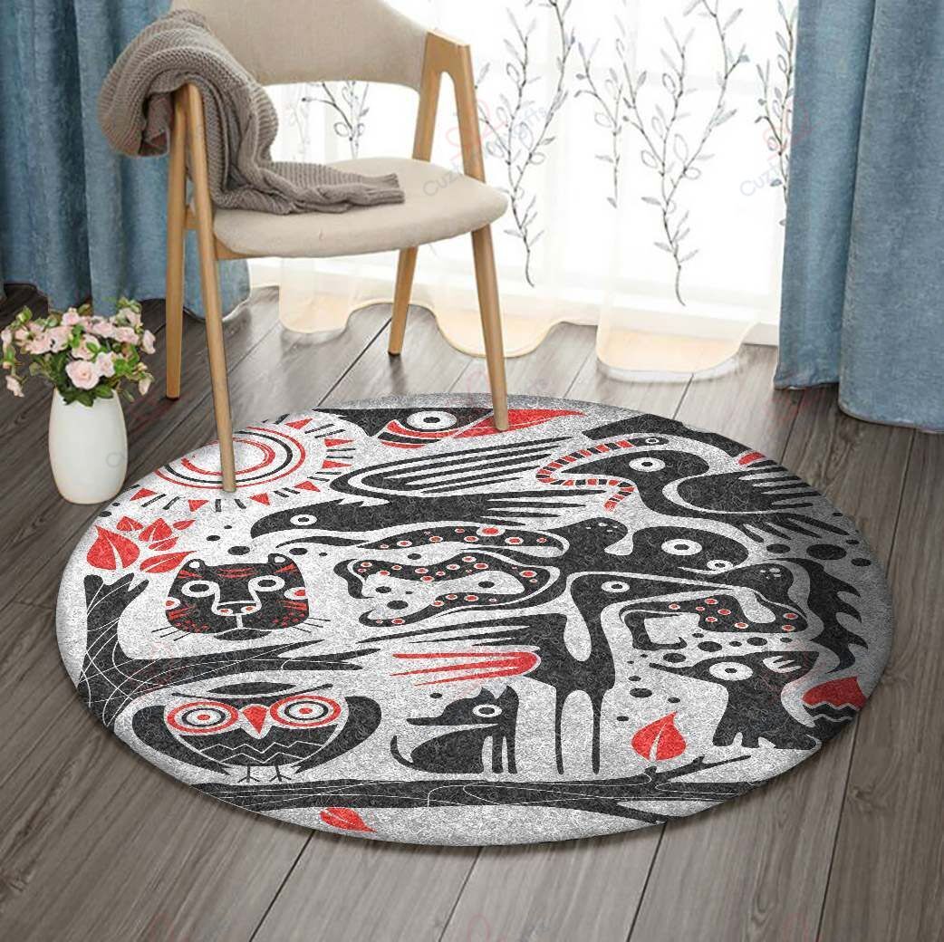 Animals Round Carpet Floor Rug Living Room Bedroom Decor Round Area Rug Carpet Animals Round Carpet Floor Rug Living Room Bedroom Decor Round Area Rug Carpet