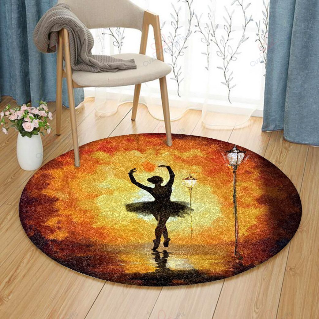 Ballet Round Carpet Floor Rug Living Room Bedroom Decor Round Area Rug Carpet Ballet Round Carpet Floor Rug Living Room Bedroom Decor Round Area Rug Carpet