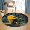 Baseball Player Round Carpet Floor Rug Living Room Bedroom Decor Round Area Rug Carpet
