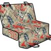 Beige Bohemian Floral Pattern Print Pet Car Back Seat Cover - 93882d004aa7