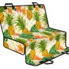 Beige Zebra Pineapple Pattern Print Pet Car Back Seat Cover - a546cc081d39