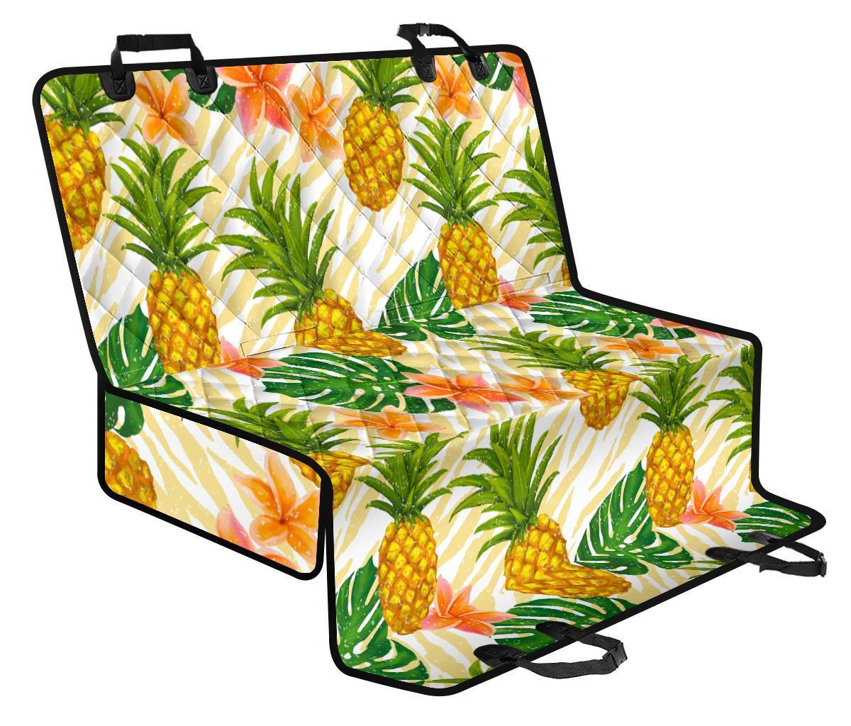 Beige Zebra Pineapple Pattern Print Pet Car Back Seat Cover - a546cc081d39 Beige Zebra Pineapple Pattern Print Pet Car Back Seat Cover - a546cc081d39
