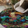 Bird In The Tropical Forest Round Carpet Floor Rug Living Room Bedroom Decor Round Area Rug Carpet