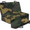 Black And Green Camouflage Print Pet Car Back Seat Cover - 0c839ce28c90