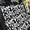 Black And White Lily Hand Drawn Design Car Back Seat Cover Dog Car Seat Covers - 49c89f3e9f5a