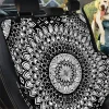 Black And White Mandala Flower Design Car Back Seat Cover Dog Car Seat Covers - 45746c68ea8b