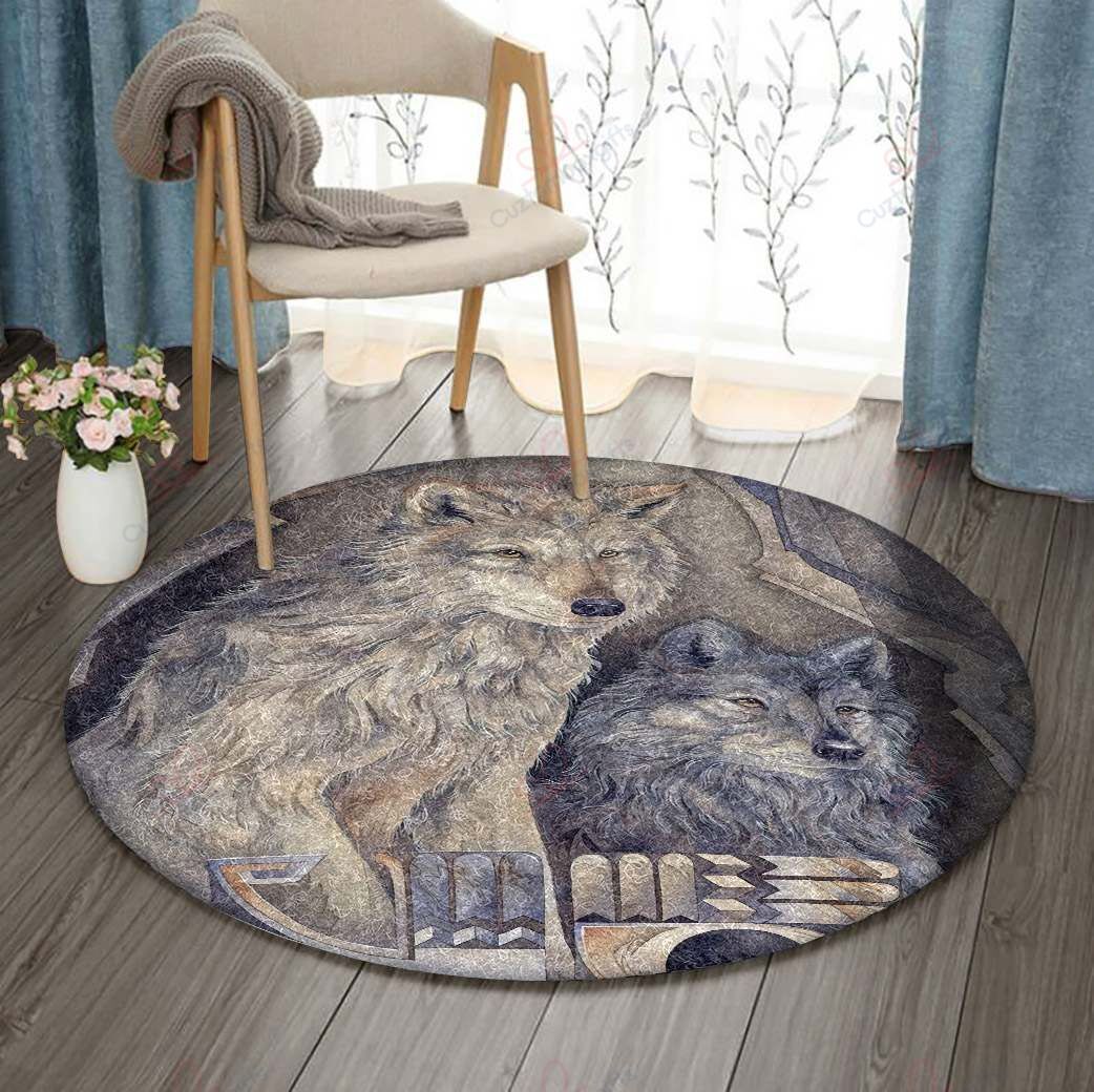 Black And White Wolf Round Carpet Floor Rug Living Room Bedroom Decor Round Area Rug Carpet Black And White Wolf Round Carpet Floor Rug Living Room Bedroom Decor Round Area Rug Carpet