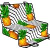Black Geometric Pineapple Pattern Print Pet Car Back Seat Cover - 987e71442600