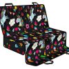 Black Girly Unicorn Pattern Print Pet Car Back Seat Cover - 622648f52145