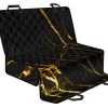 Black Gold Scratch Marble Print Pet Car Back Seat Cover - a64325604e82
