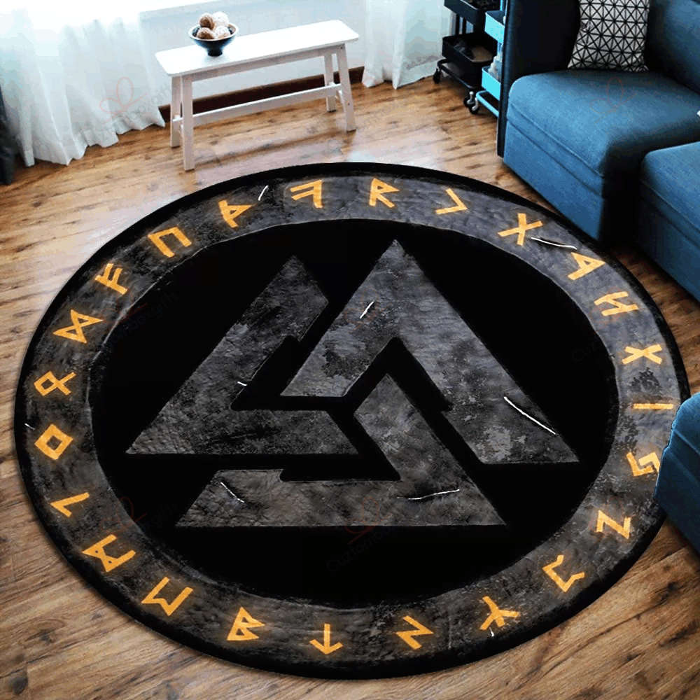 Black Viking Round Carpet Floor Rug Living Room Bedroom Decor Round Area Rug Carpet Black Viking Round Carpet Floor Rug Living Room Bedroom Decor Round Area Rug Carpet