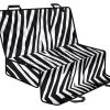 Black White Zebra Pattern Print Pet Car Back Seat Cover - c09c4901b932