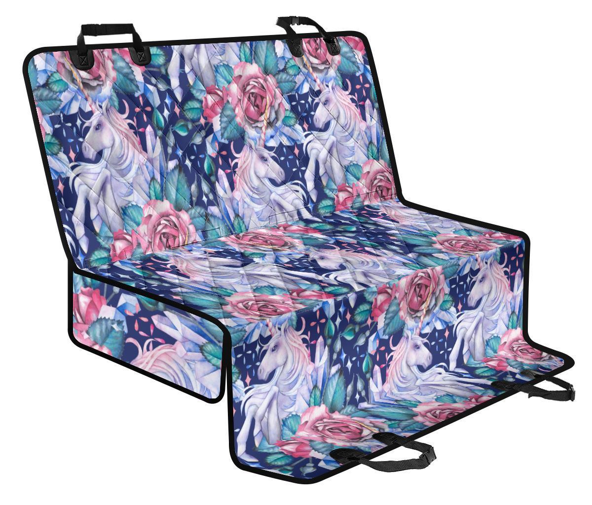 Blue Fairy Rose Unicorn Pattern Print Pet Car Back Seat Cover - cfd6d1cee87b Blue Fairy Rose Unicorn Pattern Print Pet Car Back Seat Cover - cfd6d1cee87b