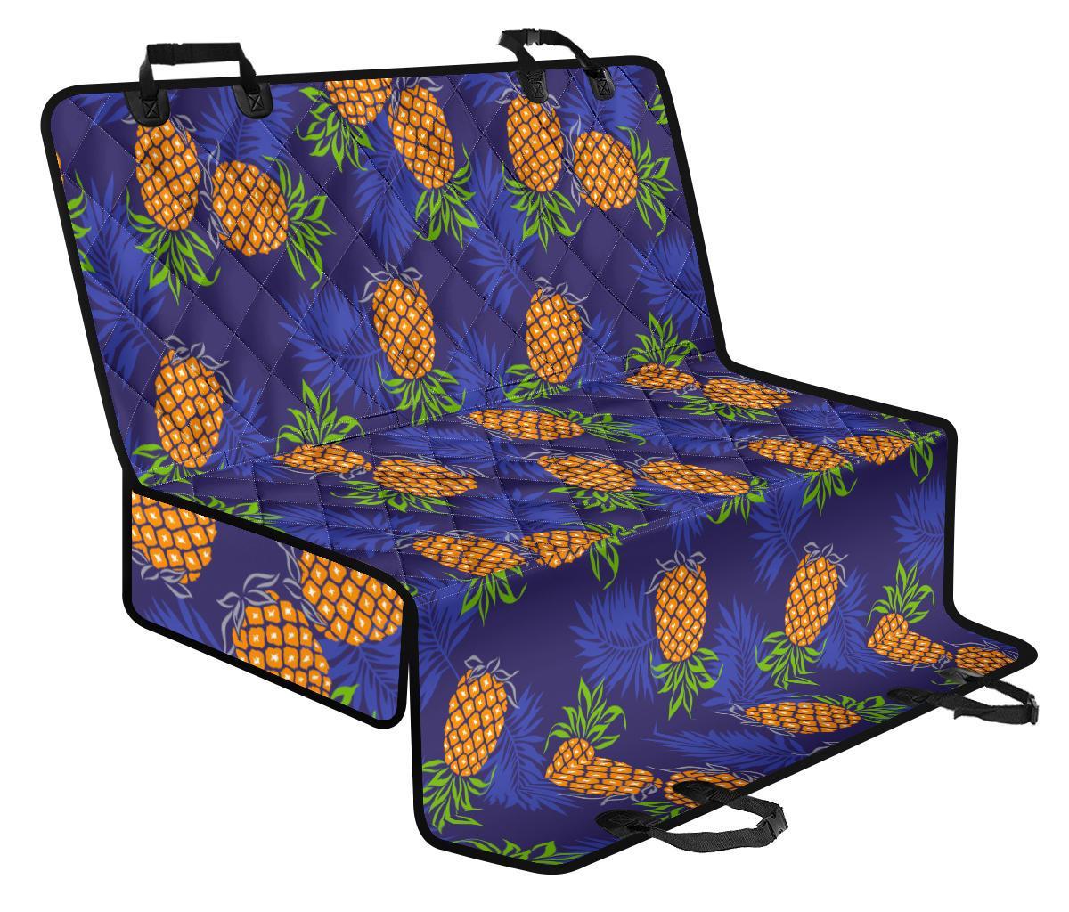 Blue Leaf Pineapple Pattern Print Pet Car Back Seat Cover - 16153143cbbb Blue Leaf Pineapple Pattern Print Pet Car Back Seat Cover - 16153143cbbb