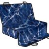 Blue White Marble Print Pet Car Back Seat Cover - bbe111f03b83