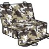 Brown And White Camouflage Print Pet Car Back Seat Cover - 6940e5b7a5b3