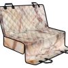 Brown Beige Marble Print Pet Car Back Seat Cover - 370c53f30366
