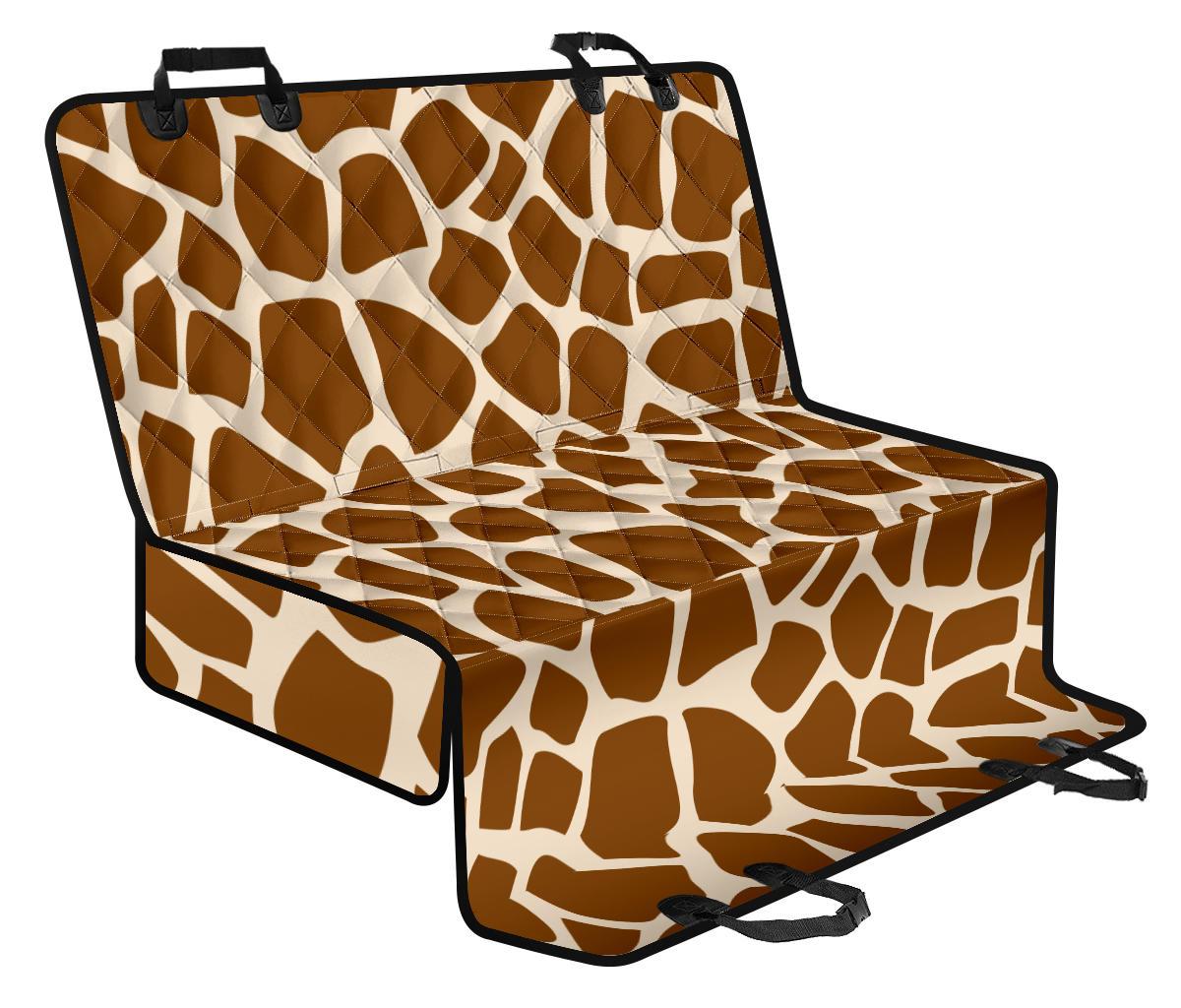 Brown Giraffe Pattern Print Pet Car Back Seat Cover - 8a4e3f476316 Brown Giraffe Pattern Print Pet Car Back Seat Cover - 8a4e3f476316