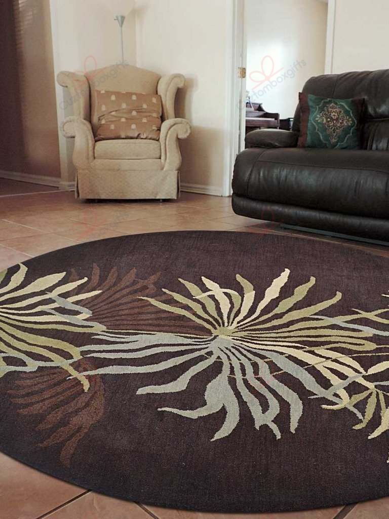 Brown Round Carpet Floor Rug Living Room Bedroom Decor Round Area Rug Carpet Brown Round Carpet Floor Rug Living Room Bedroom Decor Round Area Rug Carpet