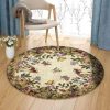 Butterfly Flower Round Carpet Floor Rug Living Room Bedroom Decor Round Area Rug Carpet