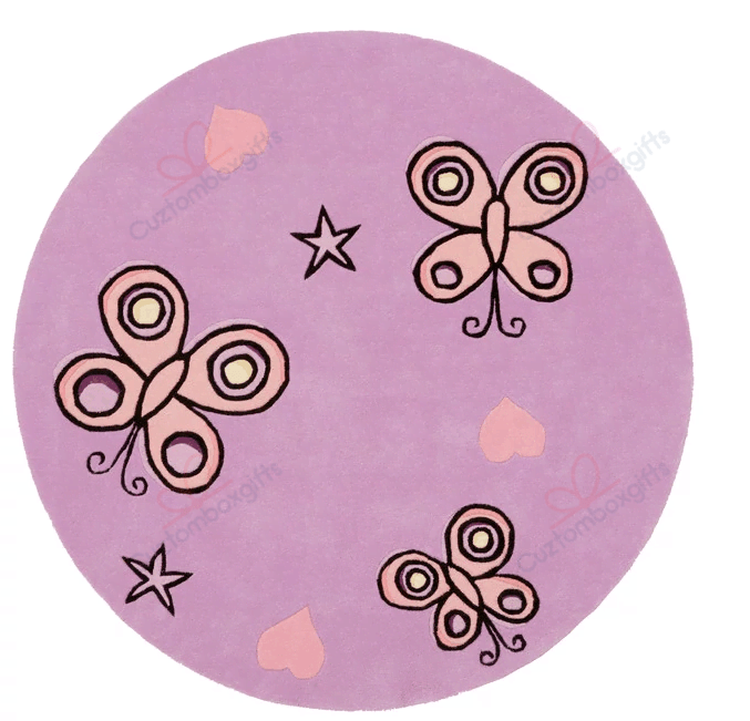 Butterfly Kisses Round Carpet Floor Rug Living Room Bedroom Decor Round Area Rug Carpet Butterfly Kisses Round Carpet Floor Rug Living Room Bedroom Decor Round Area Rug Carpet