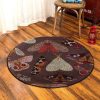 Butterfly Pattern 5 Round Carpet Floor Rug Living Room Bedroom Decor Round Area Rug Carpet