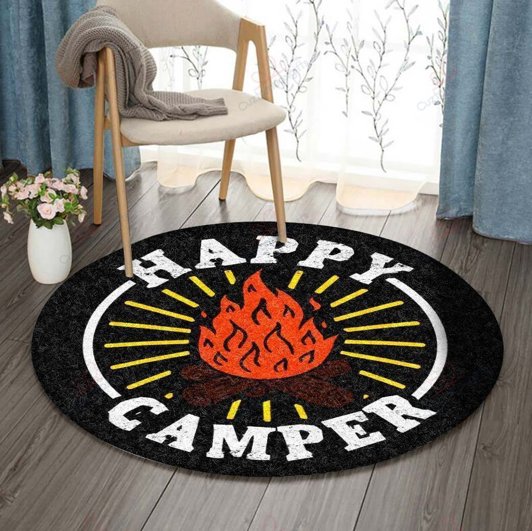 Camper Fire Round Carpet Floor Rug Living Room Bedroom Decor Round Area Rug Carpet Camper Fire Round Carpet Floor Rug Living Room Bedroom Decor Round Area Rug Carpet