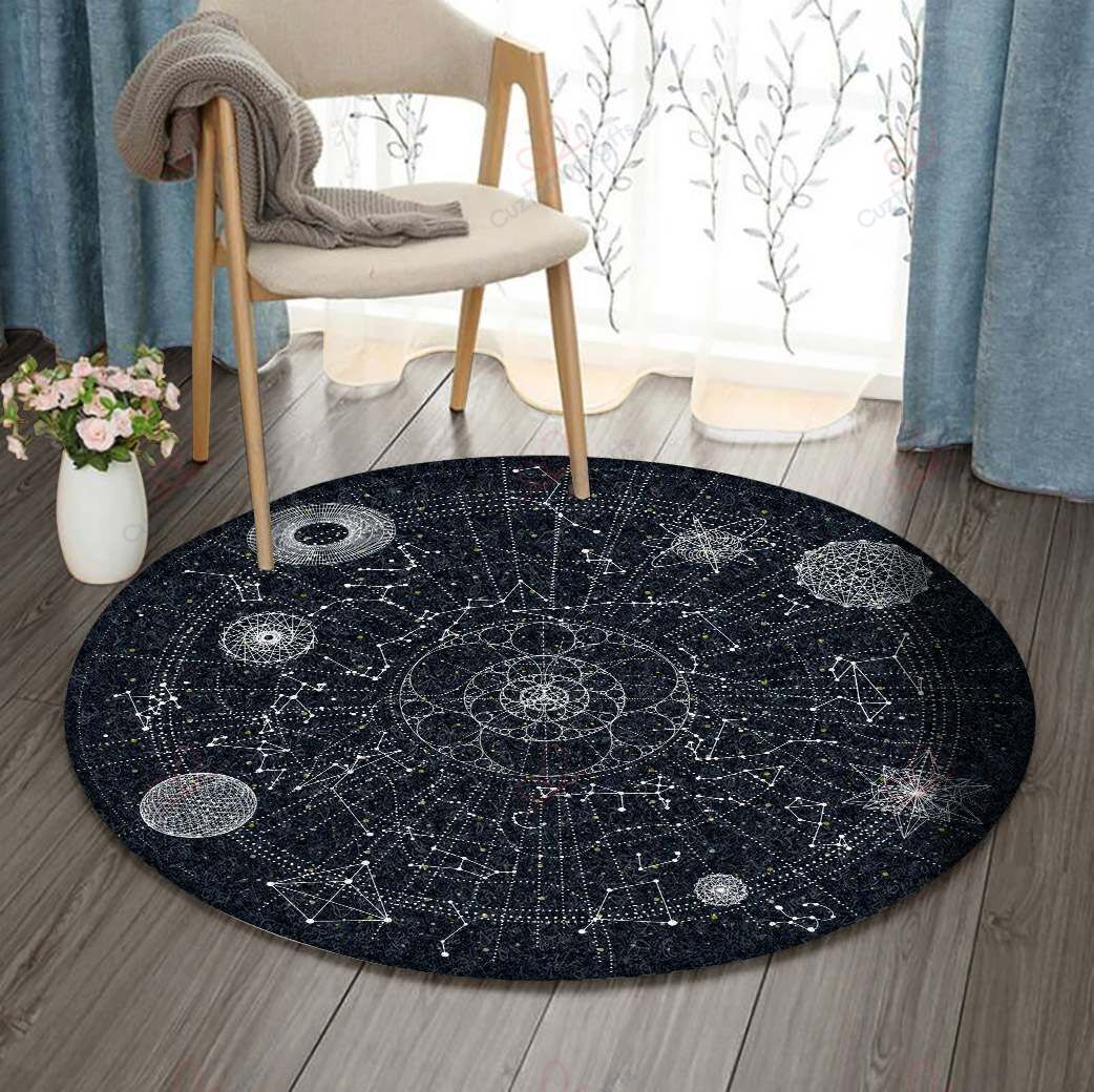 Celestial Round Carpet Floor Rug Living Room Bedroom Decor Round Area Rug Carpet Celestial Round Carpet Floor Rug Living Room Bedroom Decor Round Area Rug Carpet