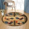 Chicken Vintage Round Carpet Floor Rug Living Room Bedroom Decor Round Area Rug Carpet