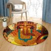 Color African Elephant Round Carpet Floor Rug Living Room Bedroom Decor Round Area Rug Carpet