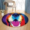 Color Beagles Round Carpet Floor Rug Living Room Bedroom Decor Round Area Rug Carpet