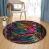 Color Cat Round Carpet Floor Rug Living Room Bedroom Decor Round Area Rug Carpet
