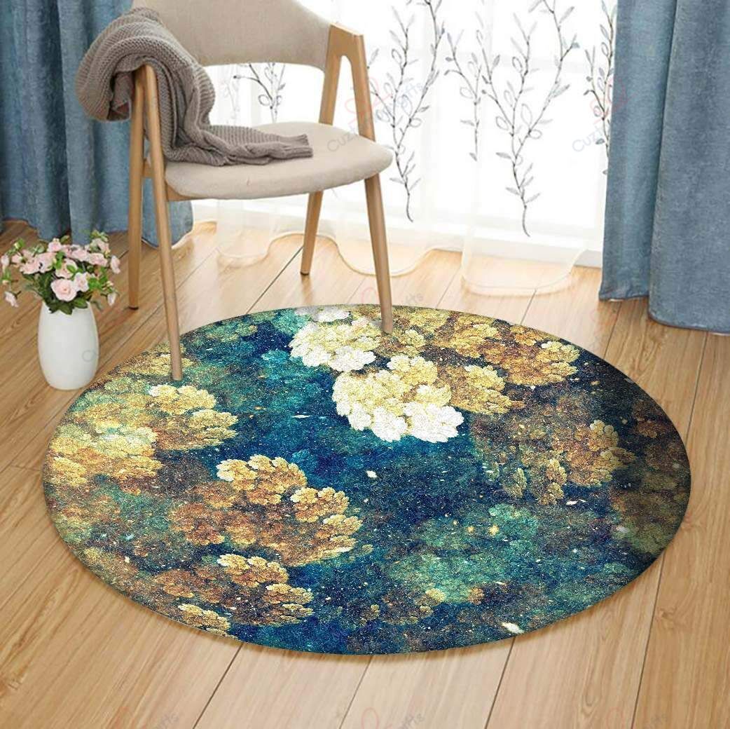 Color Flowers Round Carpet Floor Rug Living Room Bedroom Decor Round Area Rug Carpet Color Flowers Round Carpet Floor Rug Living Room Bedroom Decor Round Area Rug Carpet
