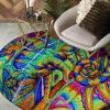 Color Lizard Round Carpet Floor Rug Living Room Bedroom Decor Round Area Rug Carpet