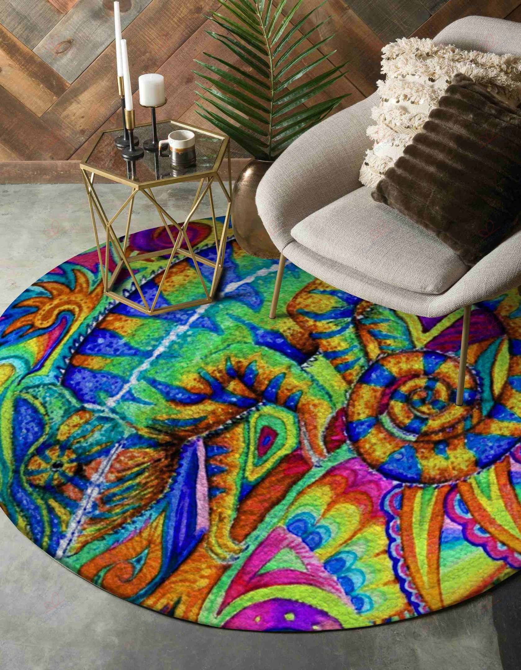 Color Lizard Round Carpet Floor Rug Living Room Bedroom Decor Round Area Rug Carpet Color Lizard Round Carpet Floor Rug Living Room Bedroom Decor Round Area Rug Carpet