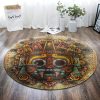 Color Mask Round Carpet Floor Rug Living Room Bedroom Decor Round Area Rug Carpet