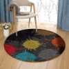 Color Water Round Carpet Floor Rug Living Room Bedroom Decor Round Area Rug Carpet